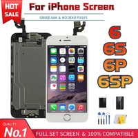 Kompletny wyświetlacz LCD dla iPhone 6 6S Plus 6P 6SP wyświetlacz LCD montaż digitizera ekranu dotykowego wymiana pełny zestaw Ecran z przyciskiem Home + kamera 1